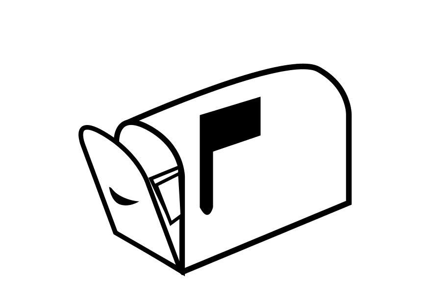 Coloriage boA®te A  lettres